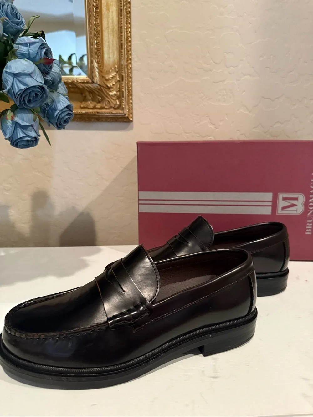 M Line By Bruno Magli Mello Brown Loafer Men's size 8 NWT